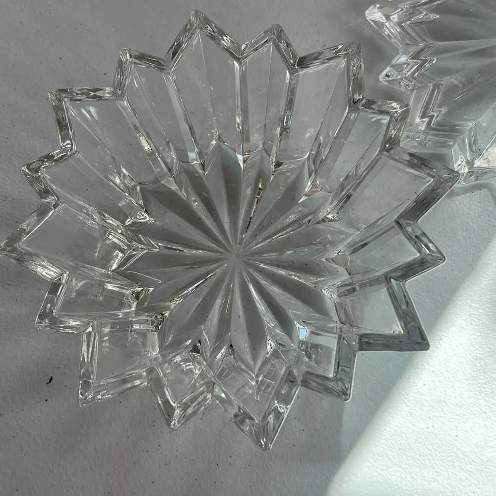 Crystal Box Star With Heavy Lead Shaped Clear Cut Trinket/Jewelry